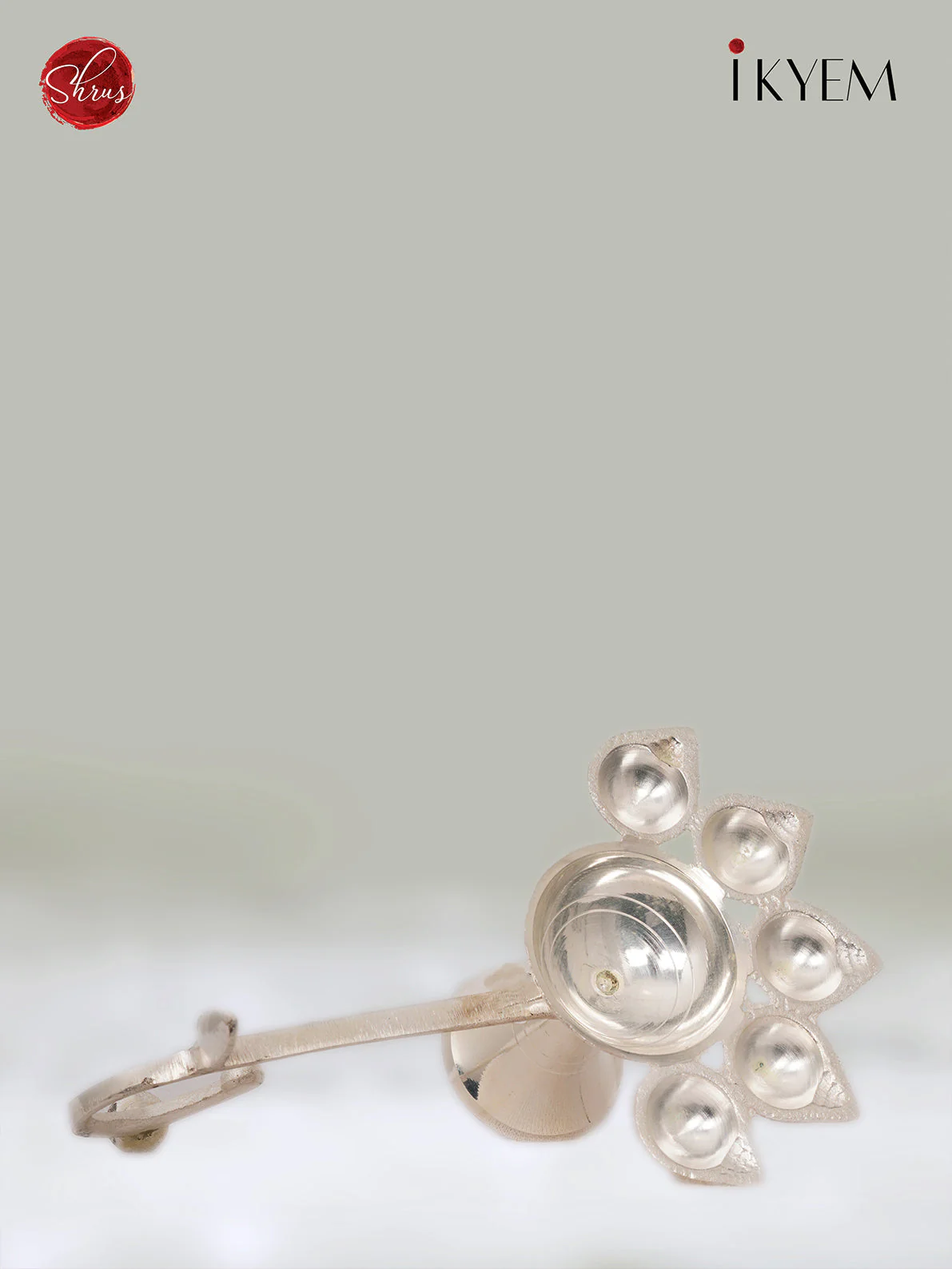 Silver Aarti Lamp - 3 inch - 3E26135 - Image 3