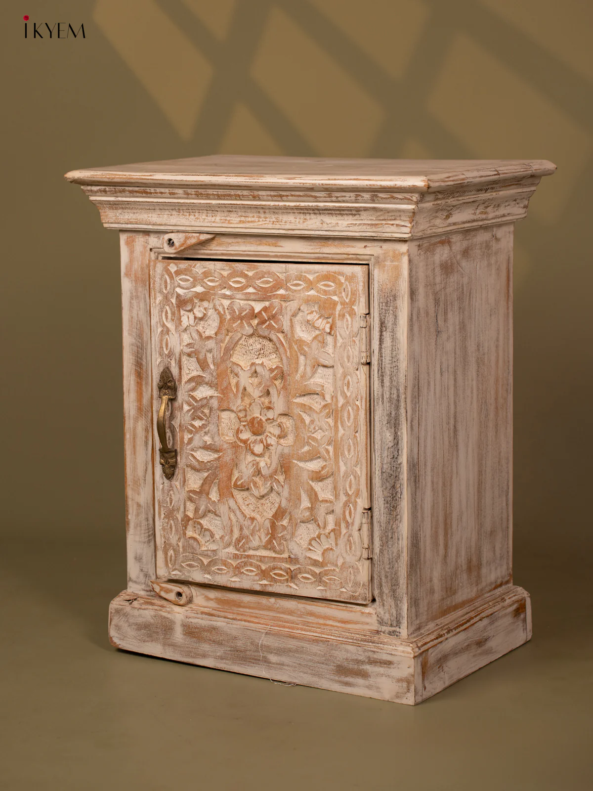 Wooden Bedside Carved Table - (22×17.7) Inches - 4IJ26002 - Image 3