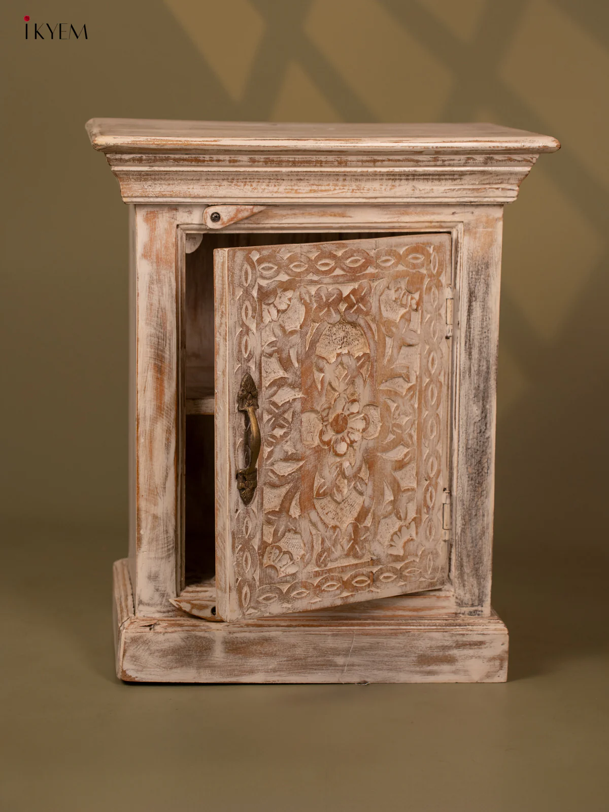 Wooden Bedside Carved Table - (22×17.7) Inches - 4IJ26002 - Image 5