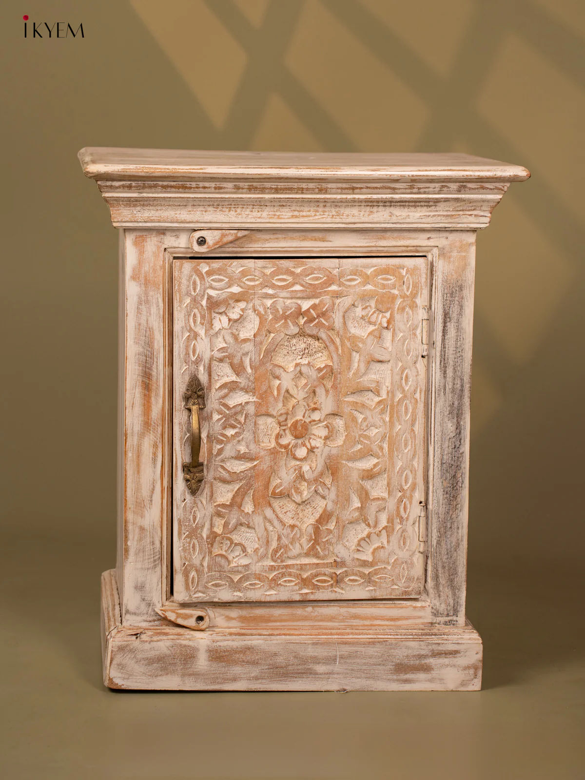 Wooden Bedside Carved Table - (22×17.7) Inches - 4IJ26002 - Image 6