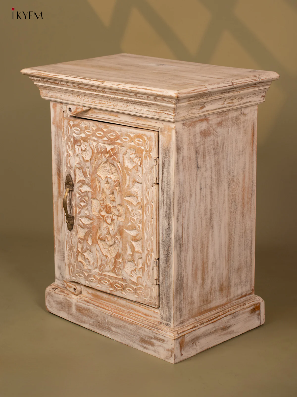 Wooden Bedside Carved Table - (22×17.7) Inches - 4IJ26002 - Image 7