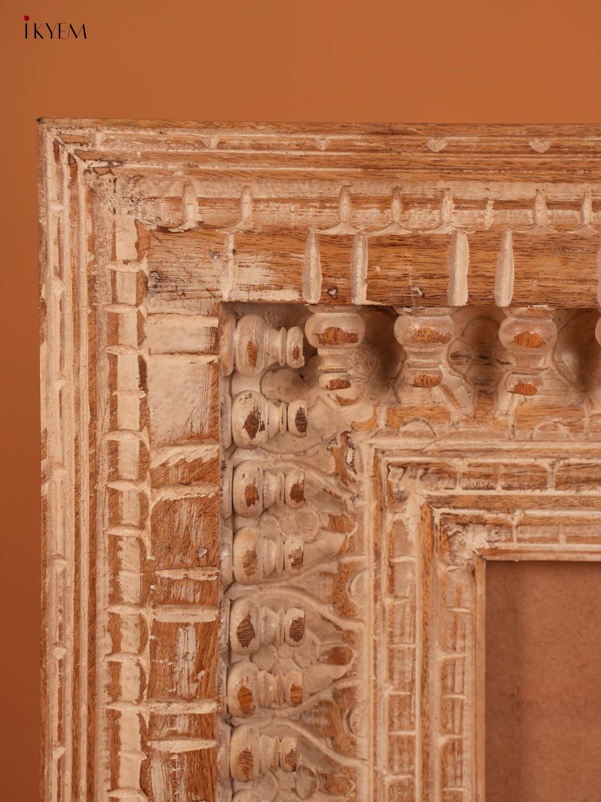 Wooden Hand Carved Mirror Frame - 34.2 Inches - 4JJ04031 - Image 3
