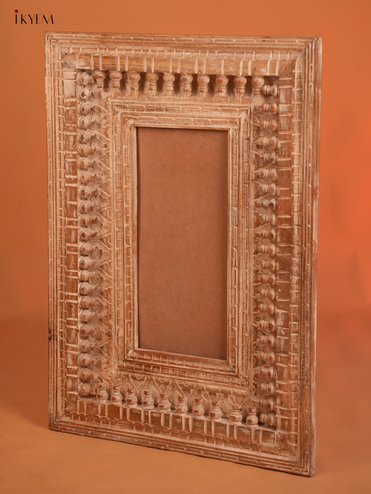 Wooden Hand Carved Mirror Frame - 34.2 Inches - 4JJ04031 - Image 5