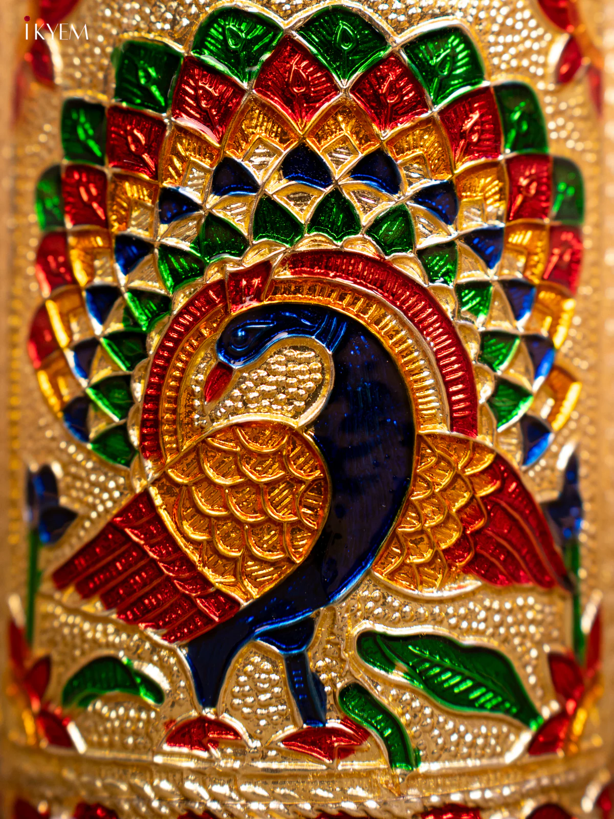 Stunning Gold Meenakari Steel Glass - KA08114 - Image 3