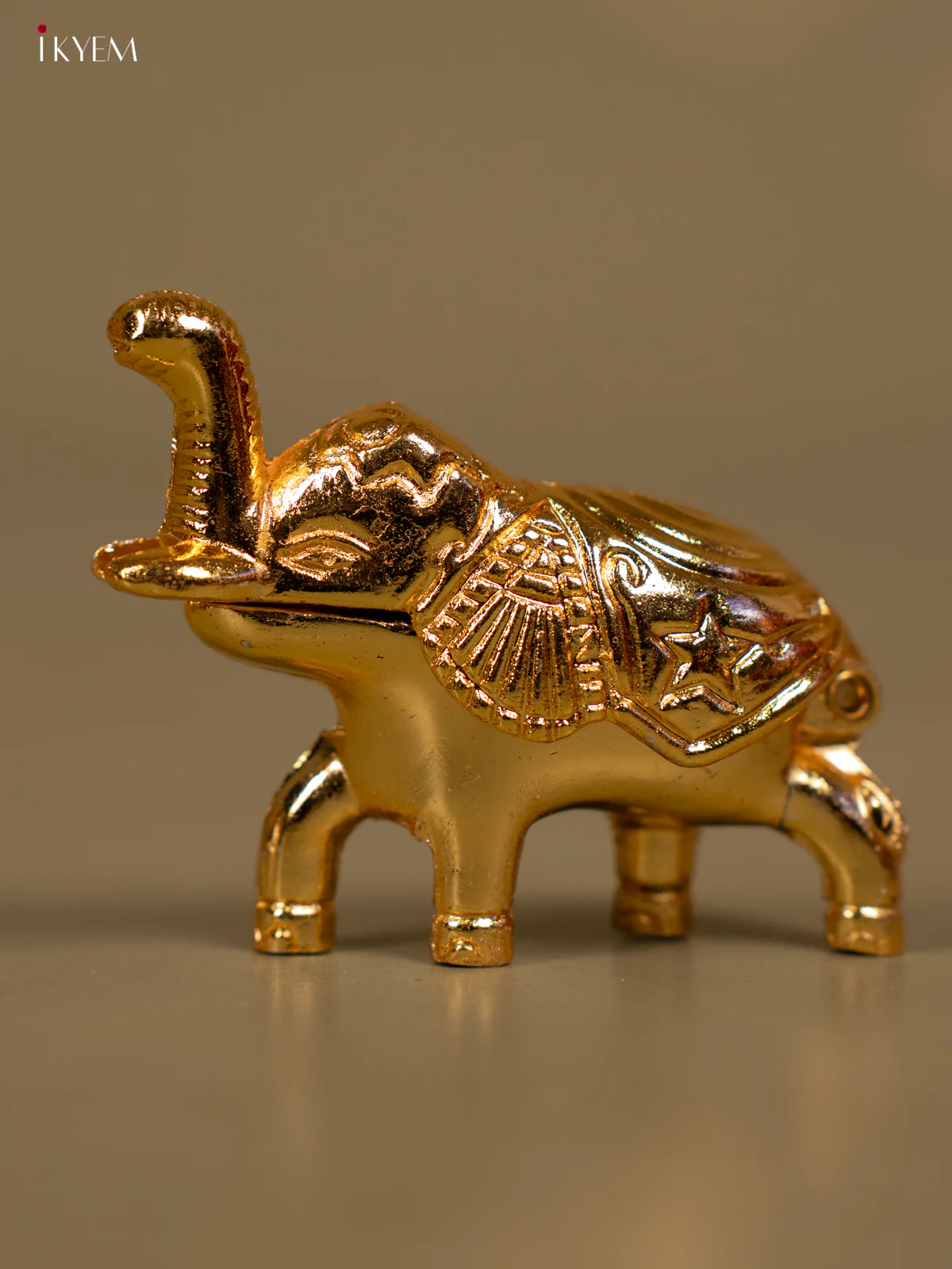 Exquisite Gold Plated Elephant Kumkum Holder - KB11113 - Image 3