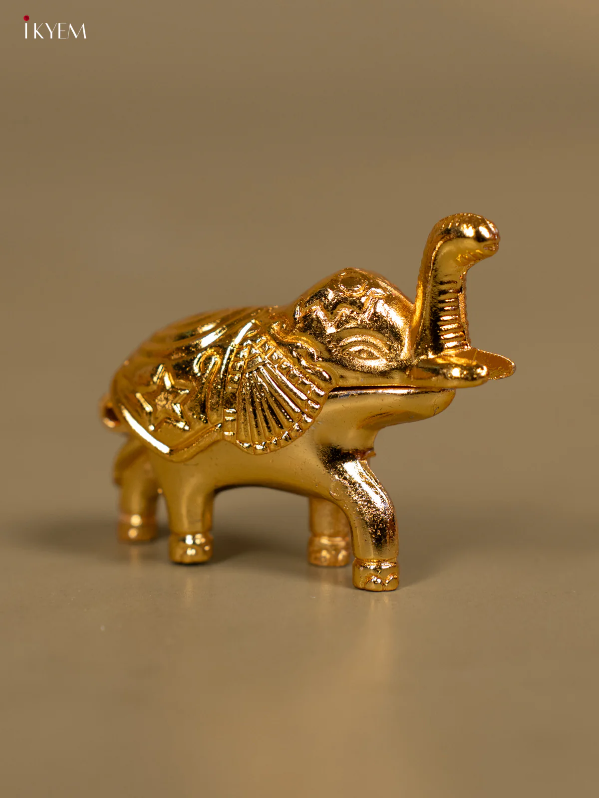 Exquisite Gold Plated Elephant Kumkum Holder - KB11113 - Image 4
