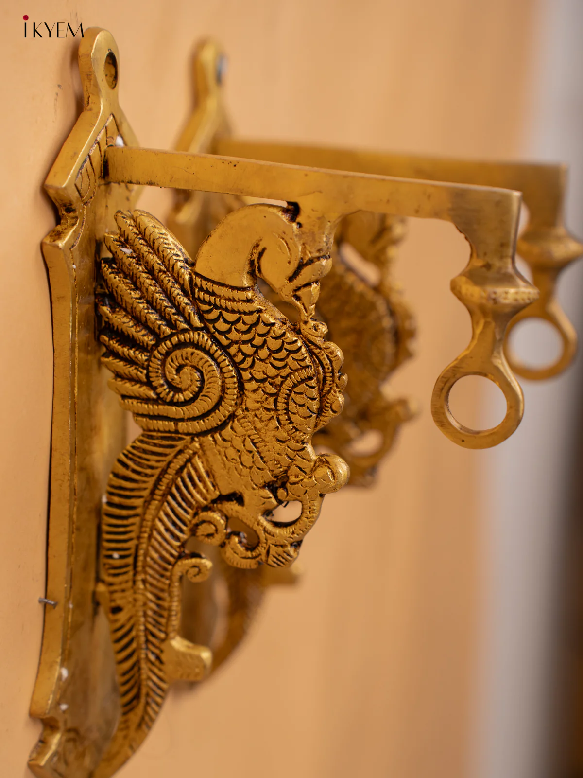 Brass Peacock Wall Bracket Set of 2 - 8 Inch - KB12114 - Image 3