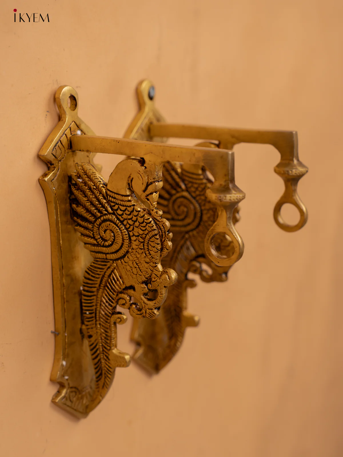 Brass Peacock Wall Bracket Set of 2 - 8 Inch - KB12114 - Image 4