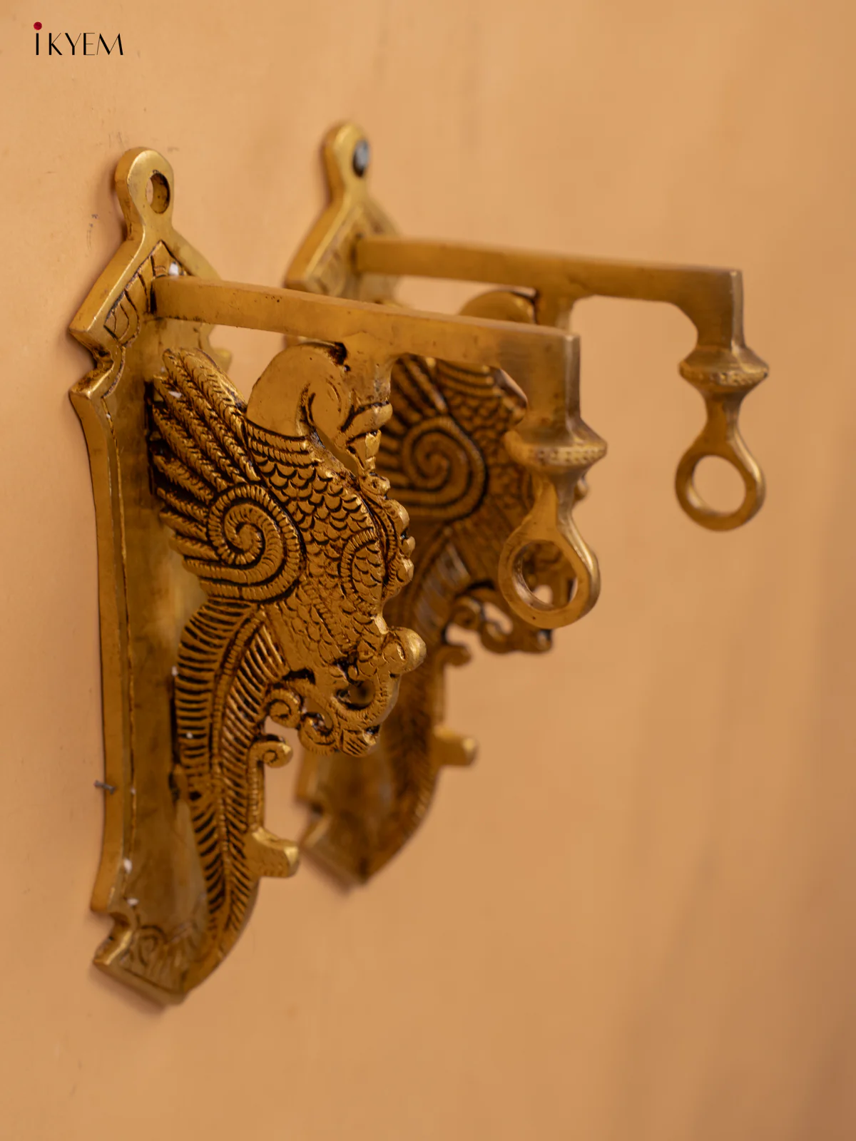 Brass Peacock Wall Bracket Set of 2 - 8 Inch - KB12114 - Image 5