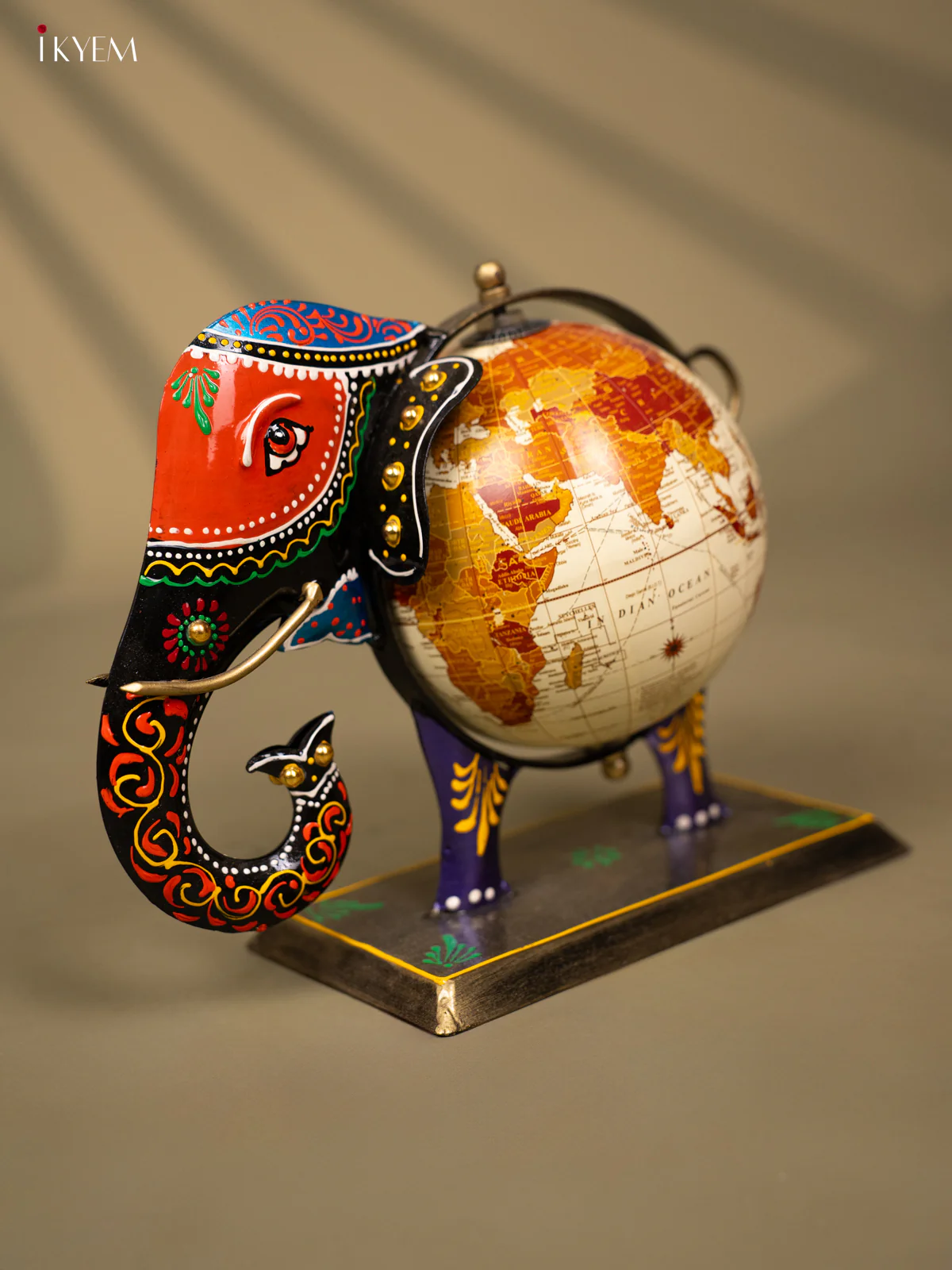 Metal Decorative Elephant Globe - 8 Inch - KC26115 - Image 5