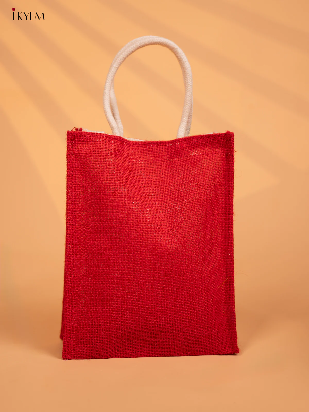 Traditional Kolam Printed Red Jute Bags - KD04121 - Image 4