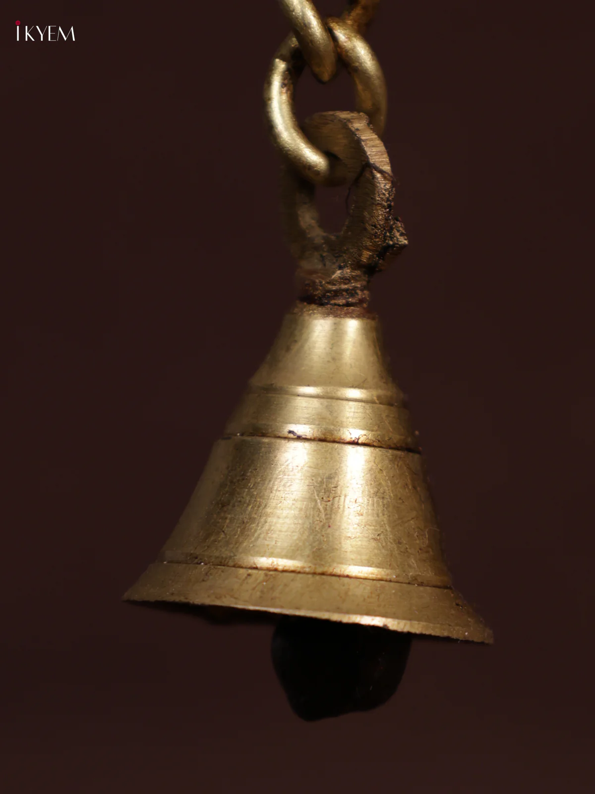 Brass Peacock Diya with Bell - Big - KEA3129 - Image 3