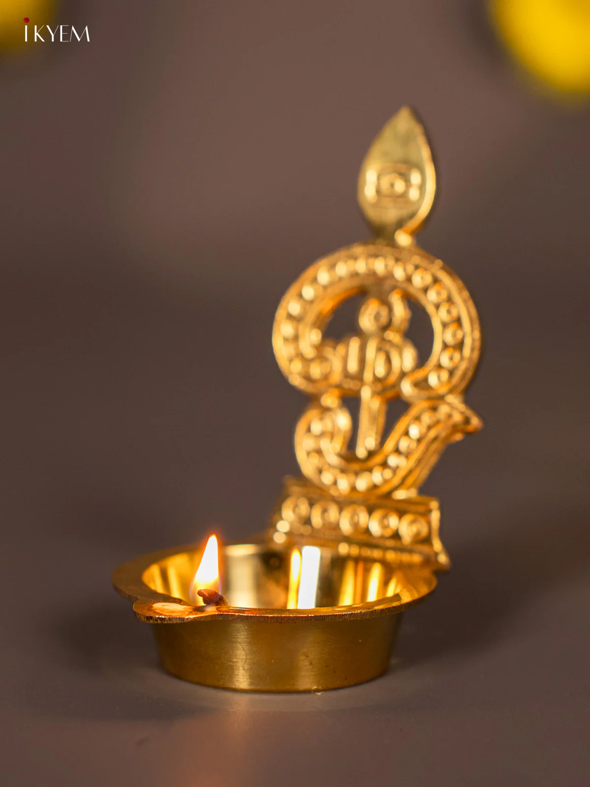 Brass Om Vel Diya - 4 Inch - KF14112 - Image 4
