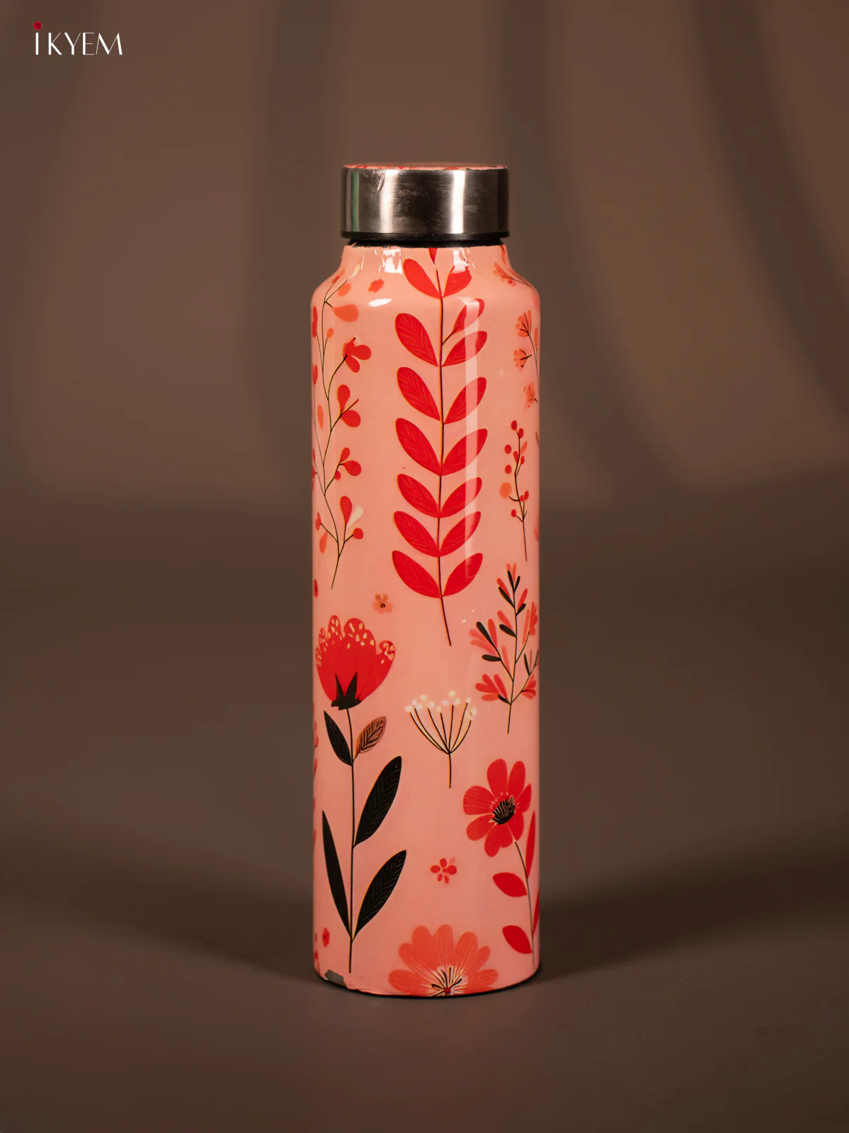 Floral Digital Printed Stainless Steel Water Bottle - 10.5 Inch - KG23122 - Image 3