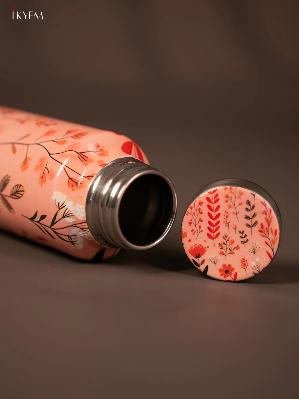 Floral Digital Printed Stainless Steel Water Bottle - 10.5 Inch - KG23122 - Image 4