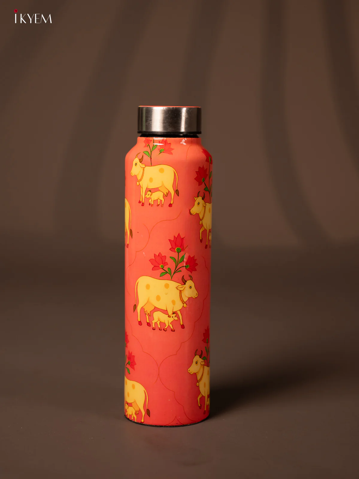Cow & Calf Digital Printed Stainless Steel Water Bottle - 10.5 Inch - KG23123 - Image 3