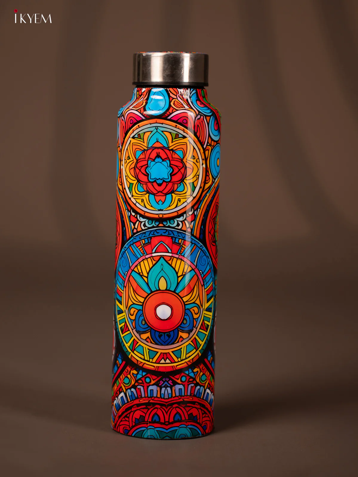 Mandala Art Digital Printed Stainless Steel Water Bottle - 10.5 Inch - KG23124 - Image 3