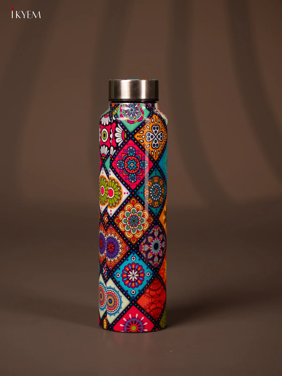 Rajasthan Patchwork Digital Printed Stainless Steel Water Bottle - 10.5 Inch - KG23125 - Image 3