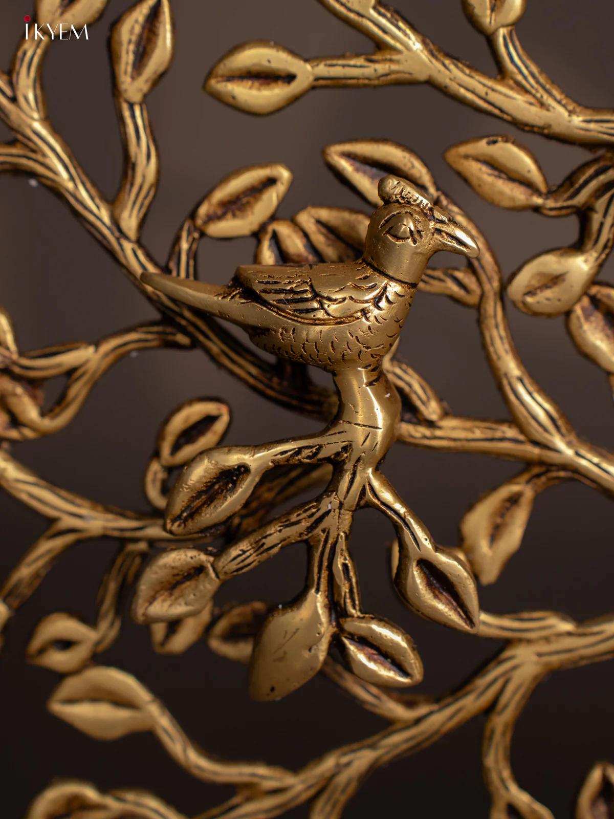 Brass Tree with Candel Holder - 16.5 Inch - KI07123 - Image 4