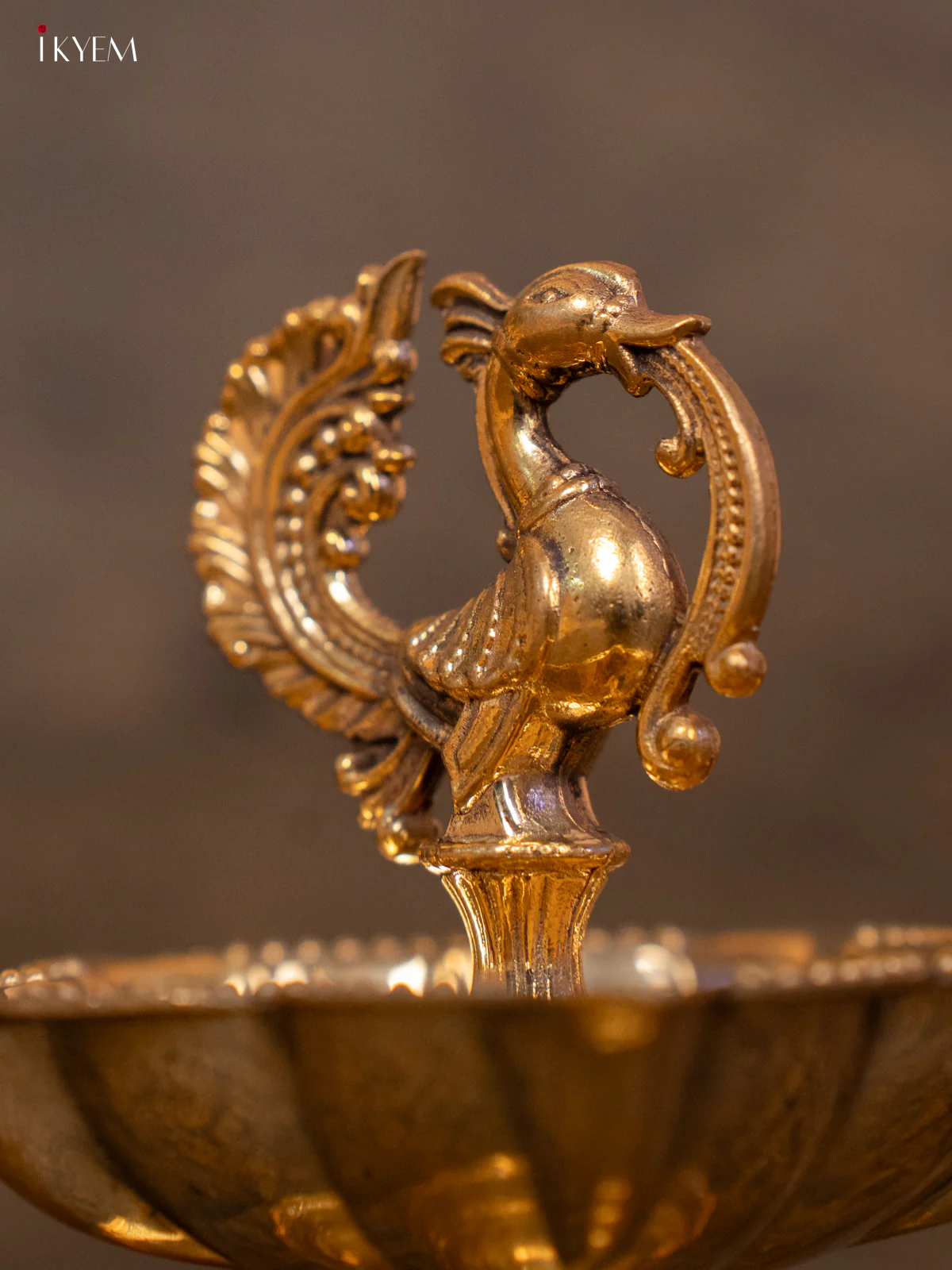 Brass 5-face Annapakshi Diya - 3 Inch - KK26138 - Image 3