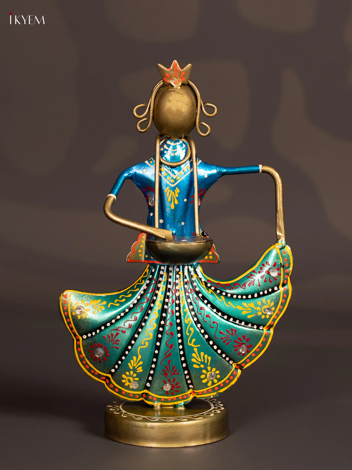 METAL PAINTED SITTING CROWN DOLL (SET OF 3) - Image 3