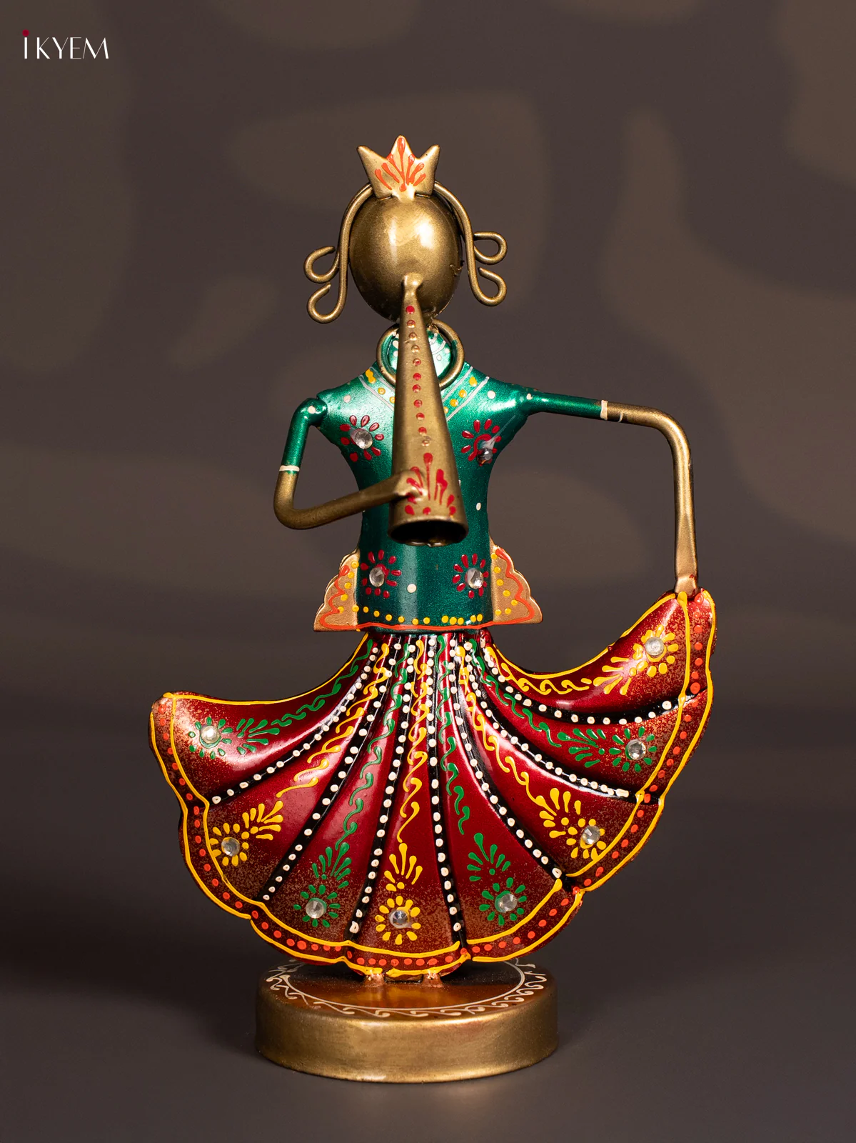 METAL PAINTED SITTING CROWN DOLL (SET OF 3) - Image 4