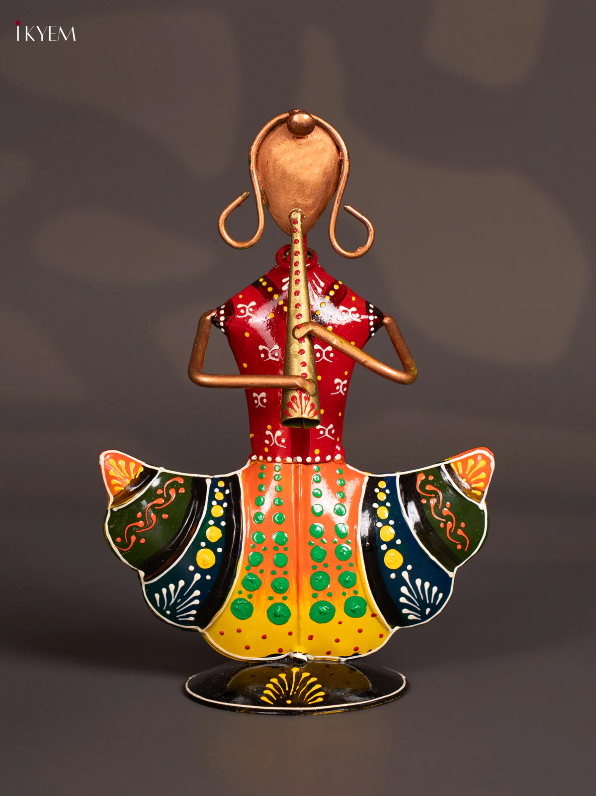METAL PAINTED SITTING MUSICAL DOLL (SET OF 3) MINI - KN29132 - Image 3
