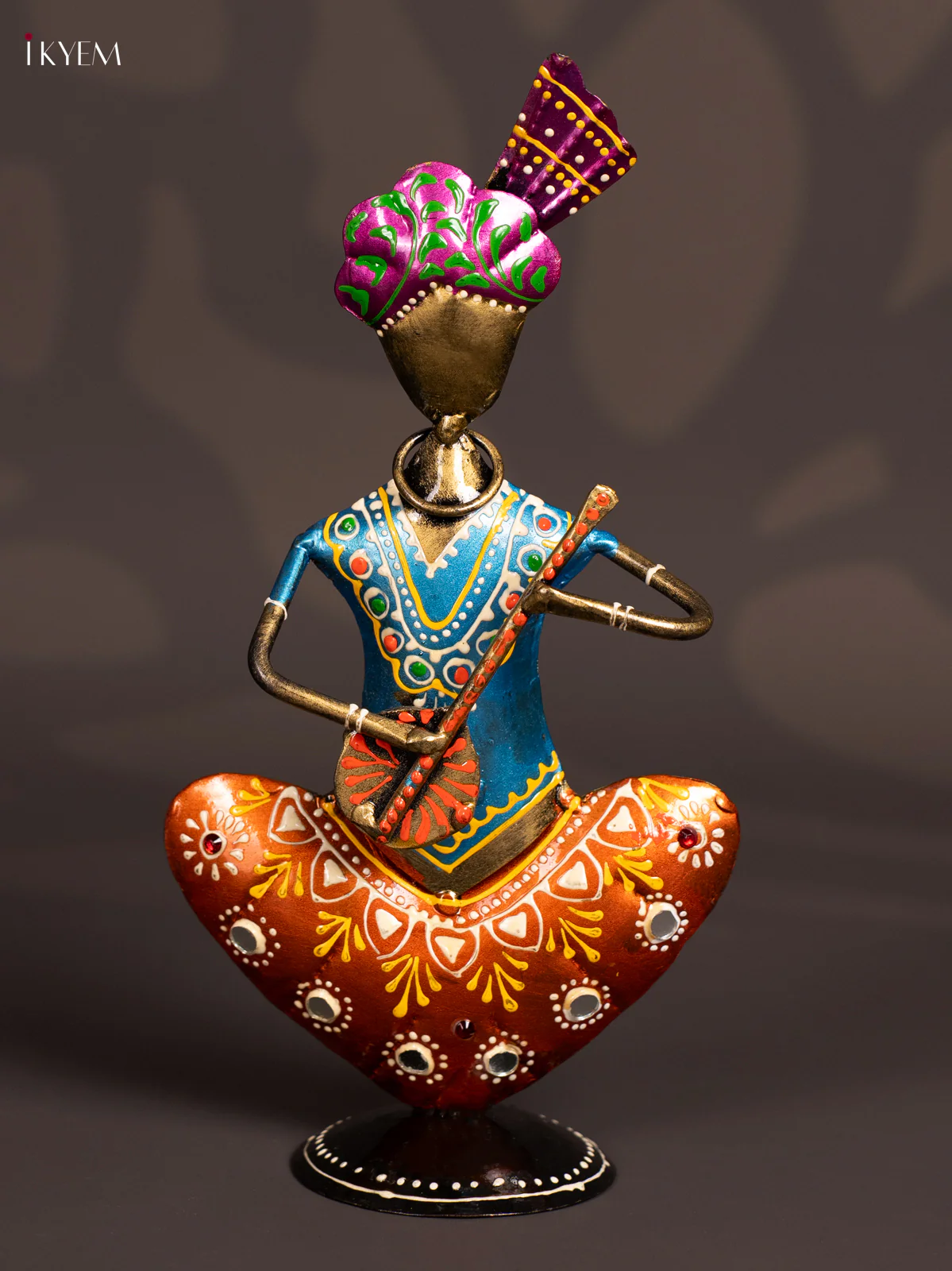 METAL PAINTED MUSICAL SITTING MAN (SET OF3) - Image 3