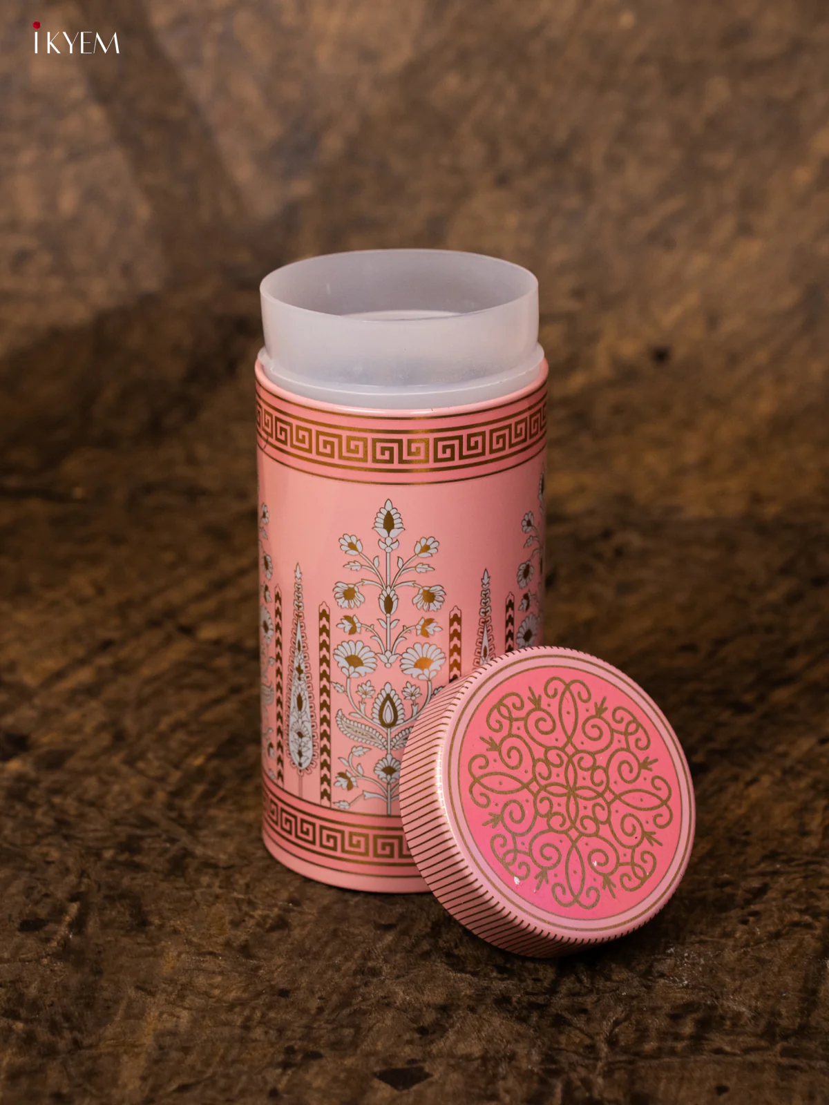 Digital Printed Dry Fruit Tin Jar In Pink(Big) - 6 inch - KB27124 - Image 3