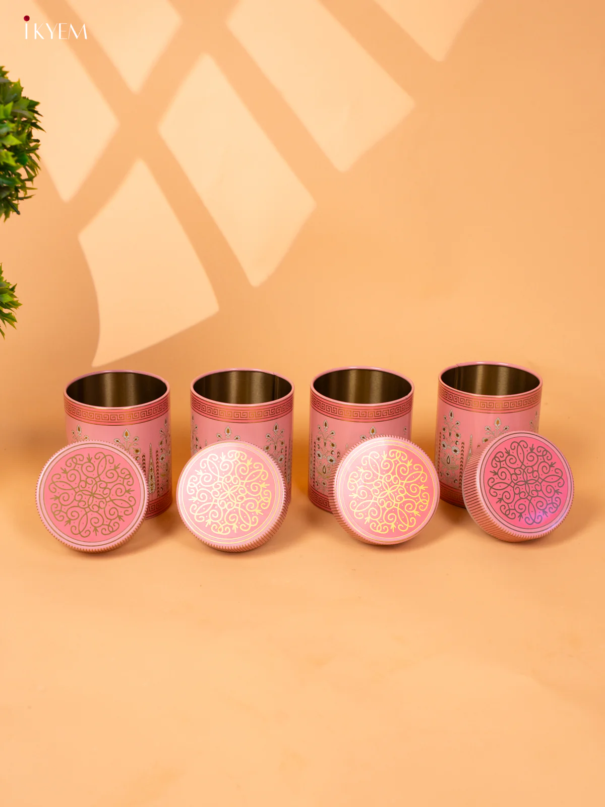Pink Digital Printed Dry Fruit Hamper Box with 4 Big Jars - KB27129 - Image 5