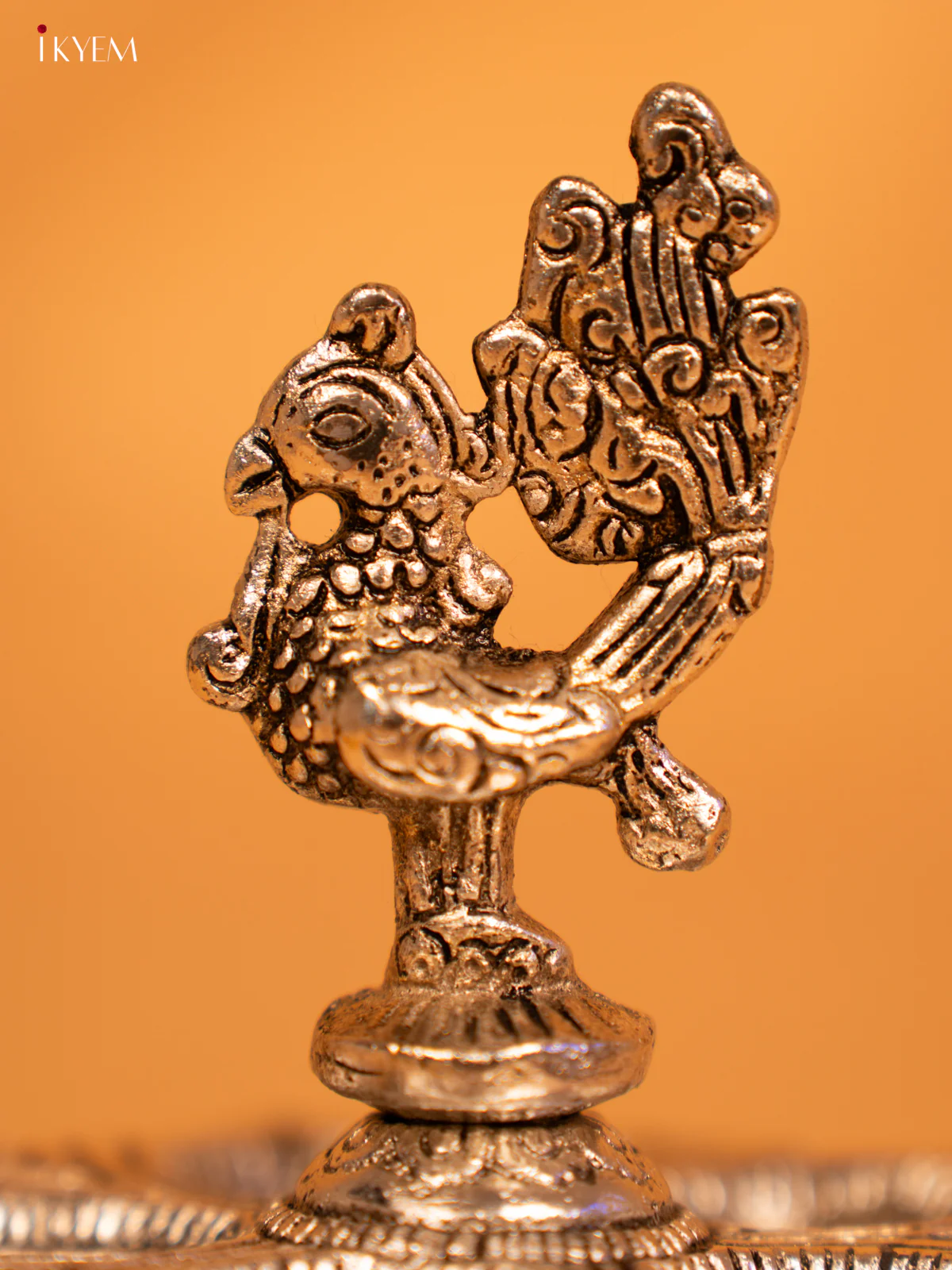 Stunning Silver Annapakshi Five face Diya - KL13115 - Image 5